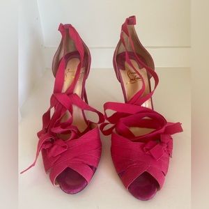 Rare Christian Louboutin hot pink heels